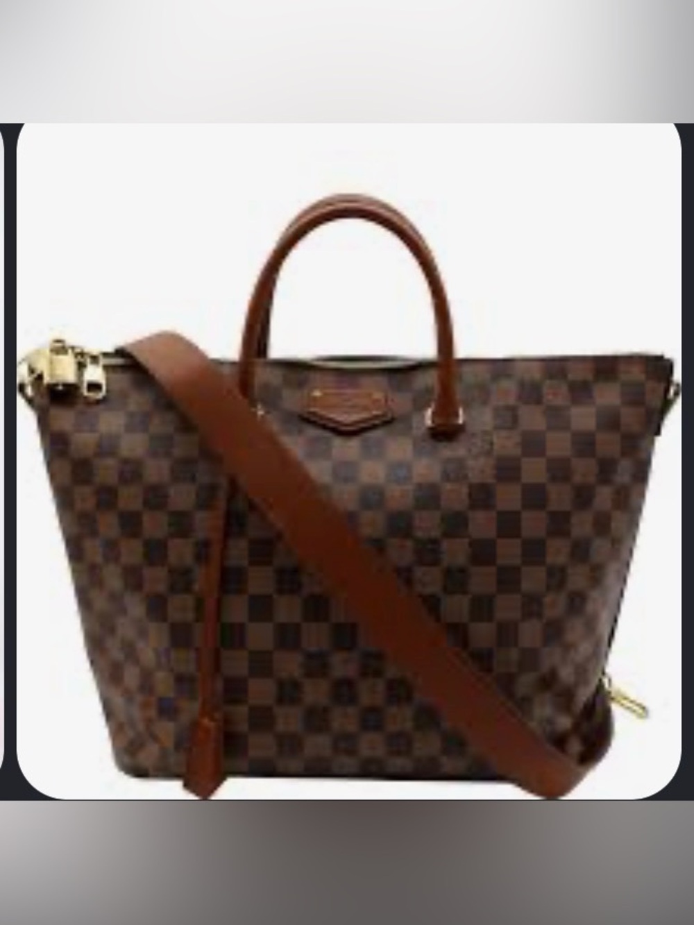 Louis Vuitton Belmont Damier top bandle strap bag pristine condition